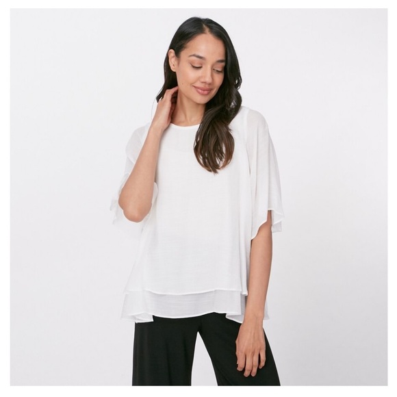 Zara - Batwing Y2K Satin Flowy Bohemian Top - Picture 1 of 5